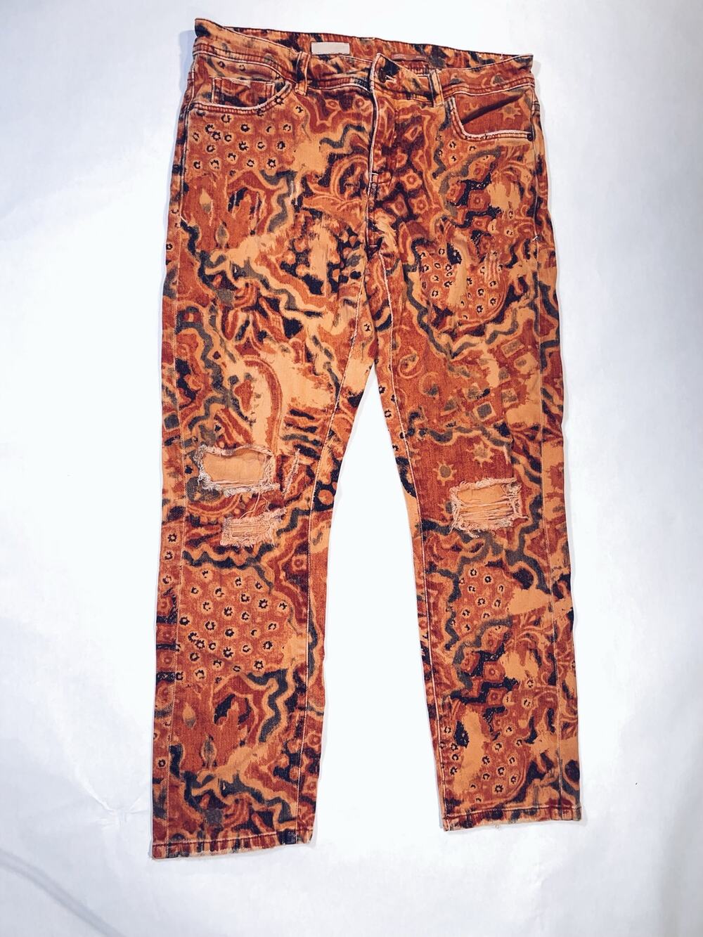 Pilcro The Slim Boyfriend Crop Distressed Jeans - Womens Size 28P - Multi